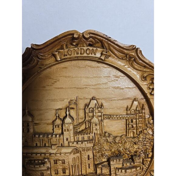 VINTAGE London The Tower And Tower Bridge Plaque Wood Decorative Wall Hanging 3D - Picture 4 of 10